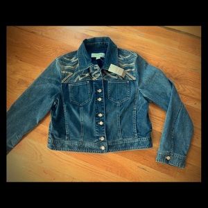 Chico’s Platinum Denim Jacket-Size 1/Small